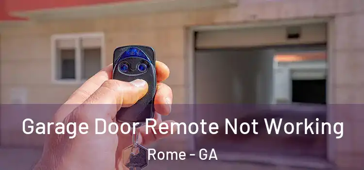  Garage Door Remote Not Working Rome - GA